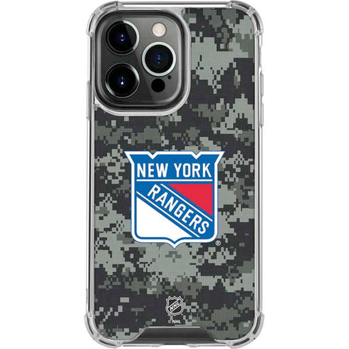 NHL New York Rangers Camo iPhone 16 Pro Clear Case